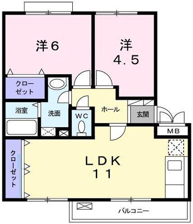 ウエストビレッジの物件間取画像